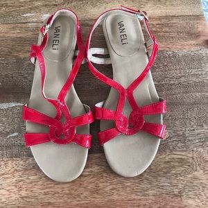Red Strappy Sandals